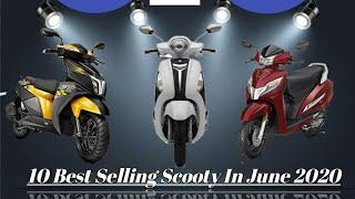 Top 10 Selling Scooty in the Month on June 2020.||