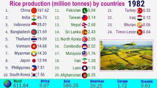 Rice production by country in Asia for 1980 - 2020|TOP 10 Channel