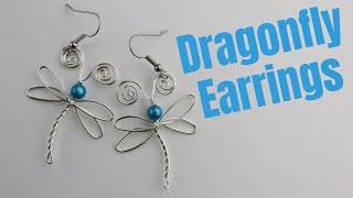 DIY Wire Dragonfly Earrings //  Day 2 of the 10-Day Wire Earring Making Challenge