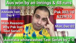 Pak Vs Aus 2nd Test Adelaide - Aus won by an Innings and 48 runs - Mon, Dec 02 - Shahbaz reacts on