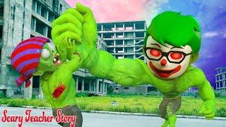 NickJoker Transform Hulk vs Zombie | Scary Teacher 3D In Real Life