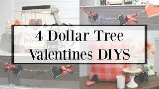 4 DOLLAR TREE VALENTINES DIYS | VALENTINES DECORATION IDEAS