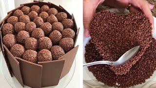 Top 10 Easy Chocolate Dessert Recipes Ideas - Most Satisfying Cake Decorating Tutorial