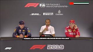 F1 2019 - Round 21 [Abu Dhabi GP] Post-Race Press Conference