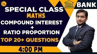 MATHS | SPECIAL BANK CLASS | BY PRABAL MAHENDRAS | TOP 20+ QUESTIONS | 4:00 PM