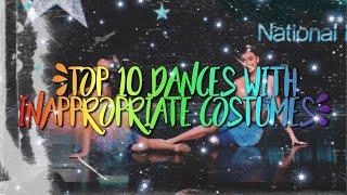 Top 10 Dances With Inappropriate Costumes! (Collab Day 6!)