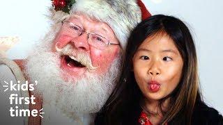 Kids Meet Santa for the First Time | Kids First Time | HiHo Kids