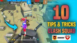 TOP 10 CLASH SQUAD TRICKS IN FREE FIRE || CLASH SQUAD SECRET PLACE IN FREE FIRE