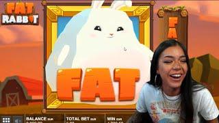 TOP 5 RECORD WINS OF WEEK ★ EPIC REACTION FULL SCREEN ON FAT RABBIT SLOT