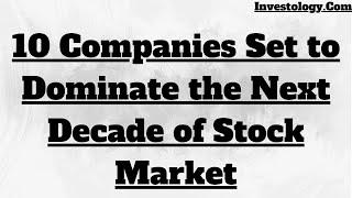 10 Companies Set to Dominate the Next Decade | Rakesh Jhunjhunwala Stock list | Stock Market