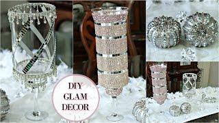 DIY DOLLAR TREE | GLAM CANDLE HOLDERS AND PUMPKINS DECOR | FT BEEBEECRAFT.COM | DIY HOME DECOR IDEAS