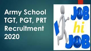 Army School TGT, PGT, PRT Recruitment 2020