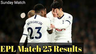 Premier league Results | Match 25 Results | EPL Table | Stats | Top Scorer 2019/20