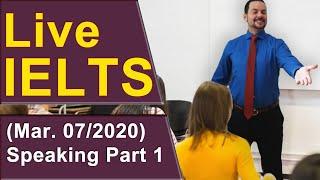 IELTS Live - Speaking Part 1 - Band 9 Answer Strategy