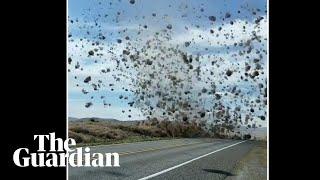 'Tumbleweed tornado' filmed in Washington state