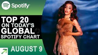 Top 20 on Today's Global Spotify Chart (8/9/21)