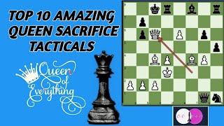 TOP 10 AMAZING QUEEN SACRIFICE TACTICALS ♥️// CHESS POINT ...