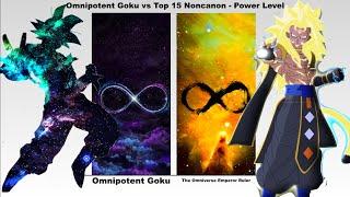 Omnipotent Goku vs Top 15 Noncanon - Power Level