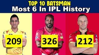 Top 10 Batsman With Most Six in IPL History