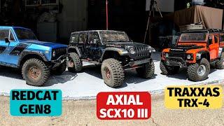 Best Portal Crawler Challenge - Redcat Gen8 vs Axial SCX10 III vs TRX-4 Defender