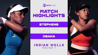 Sloane Stephens vs. Naomi Osaka | 2022 Indian Wells Round 1 | WTA Match Highlights