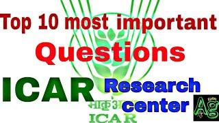 I.C.A.R top 10 most important questions of research institute/ Episode -1 important question series