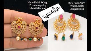 latest one gram gold earrings collections for best price