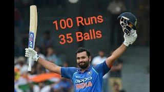 Rohit sharma best innings || 100 Runs from just 35 balls