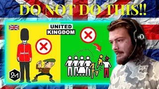 American Guy Reacts To Top 10 Things You Should Never Do In The UK