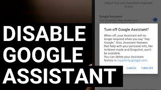 How to Turn Off the Google Assistant Background Service