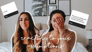 Reacting to Your Assumptions About Our Relationship! | Lesbian Couple | Allie and Sam