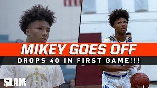 Mikey Williams drops 40 points in his first high school game!!!