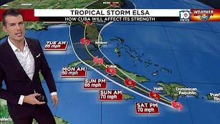 Tropical Storm Elsa downgraded after latest advisory update