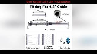 Top 10 Muzata Stemball Swage and Threaded Stud Tension End Fitting Terminal Combination Pack for 1/