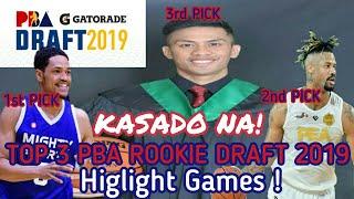 TOP 3 BIG NAME! PBA Rookie Draft 2019|Highlight Games.!