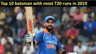 Top 10 batsman with most T20 runs in 2019