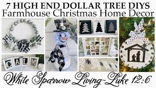 ⛄️ 7 HIGH END DOLLAR TREE DIYS | FARMHOUSE CHRISTMAS HOME DECOR