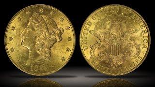 1895-S $20 Liberty Gold Double Eagle PCGS AU58 Excellent Cartwheel Luster
