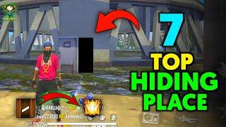 TOP 7 HIDING PLACE IN FREE FIRE | GLOBAL PUSH FAST