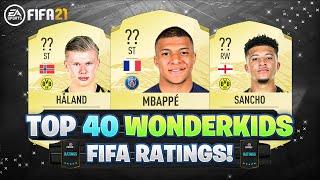 FIFA 21 | TOP 40 BEST WONDERKIDS RATING! 