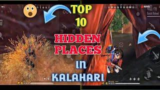 TOP 10 hidden place in Kalahari map 2020  |  for rank push | become grandmaster player | free fire 