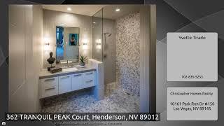 362 TRANQUIL PEAK Court, Henderson, NV 89012