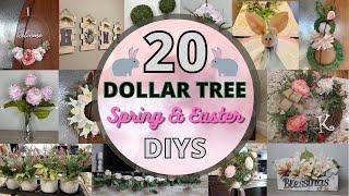 Top 20 Dollar Tree Spring & Easter DIYS | High End, Rustic, Farmhouse Spring & Easter Home Decor|