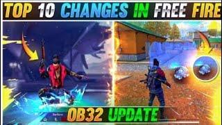 TOP 10 CHANGES IN OB32 UPDATE FREE FIRE | MUSIC SYSTEM IN FREEFIRE