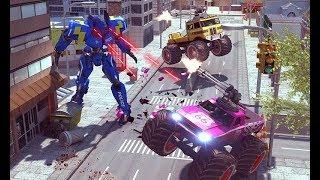 US Police Monster Truck Transform Robot War Ep-1 | City Rescue Monster Truck Robot Android GamePlay