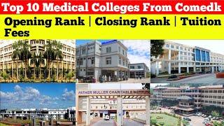 Top 10 Medical Colleges From Comedk 2020 | comedk medical colleges | comedk 2020