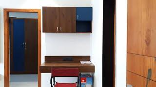 Latest 13'0"×14'0" Attached bedroom interior design ideas ! bedroom tv cabinet.doubel bed.wardobe