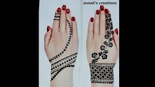 Top 2 simple and easiest Arabic mehndi designs for hand | Quick and Beautiful Arabic mehndi designs