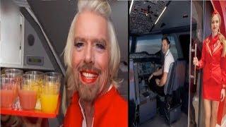 Sir Richard Branson dresses as an air hostess Top 10 Amazon Facts Tez Facts