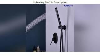 TOP 10 Brass Black Wall Mounted Bathroom Shower Set System Faucets Ceiling Overhead Rain 8-12" Show